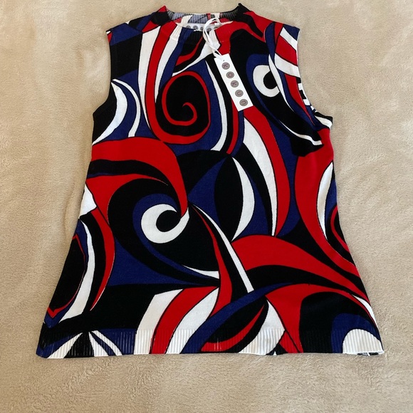 Kokun Multicolor Sleeveless Blouse - Size L - Picture 7 of 11